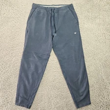 Mack Weldon Ace Sweatpants Joggers Medium Blue Sueded Cotton Stretch Drawstring