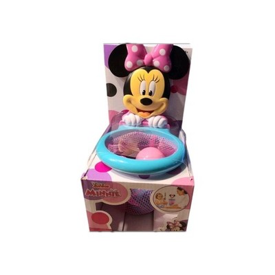 Disney Minnie Mouse Bath Basketball Hoop Suctions Bath Toy Floating Balls NEW