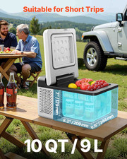 12V Car Refrigerator 10QT Portable Freezer -4 F APP Control 110V