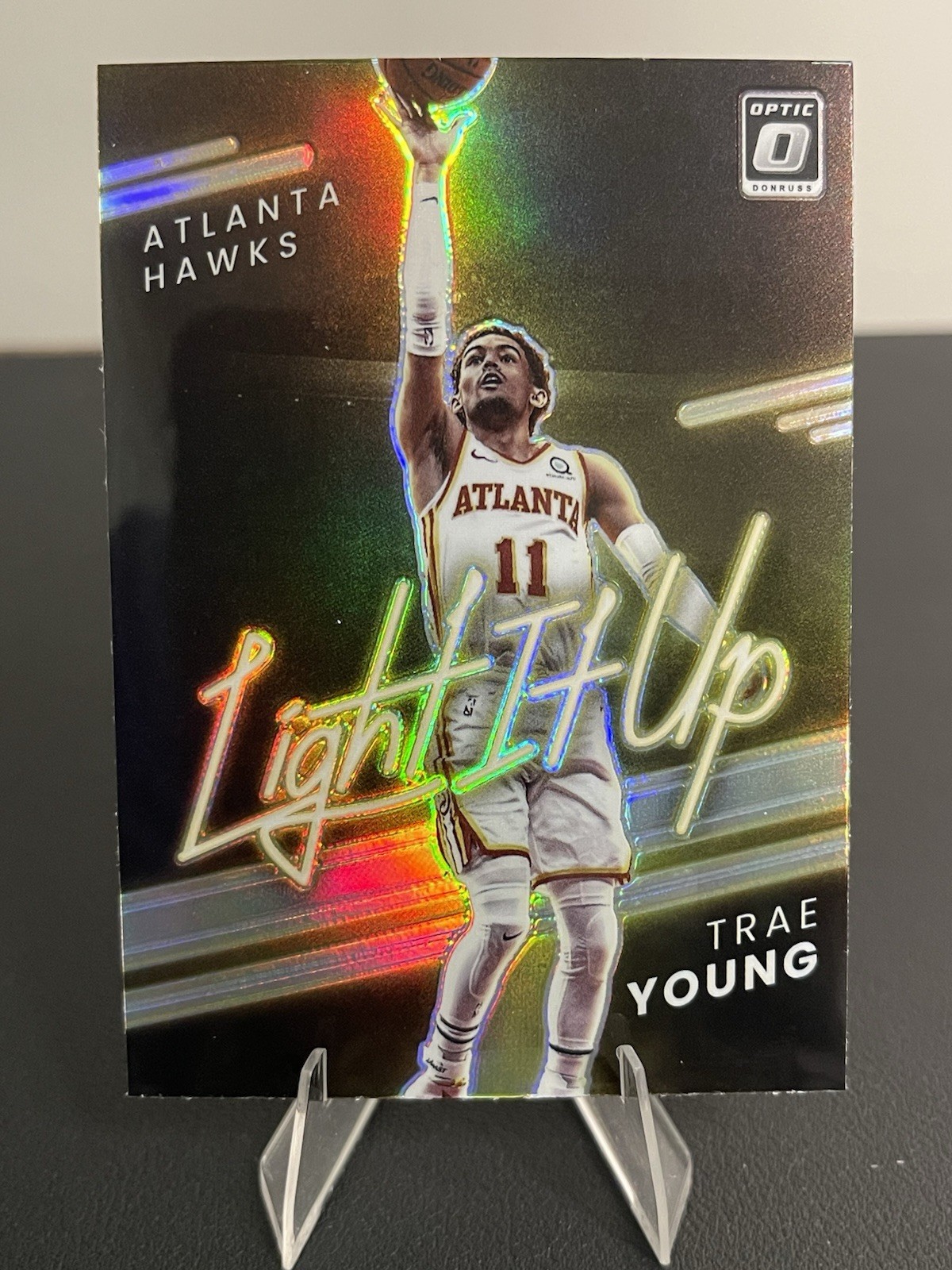 2021-22 Panini Donruss Optic - Light It Up Trae Young #3 Holo Prizm