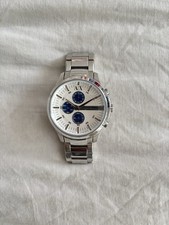 Armani Exchange Men’s Chronograph Stainless Steel Watch Silver/Blue