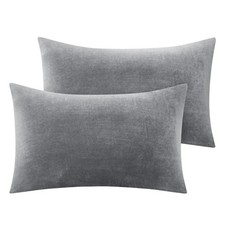 Flannel Pillow Cases Queen Size Set of 2, Super Soft Fleece Pillow Case Cover...