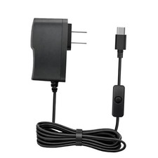 5V 3A USB Type C Power Adapter for Raspberry Pi 4 Model B with ON/Off Switch -