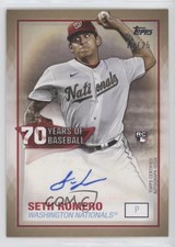 2021 Topps 70 Years of Baseball Auto Gold 13/25 Seth Romero #70YA-SR Auto 0eo6