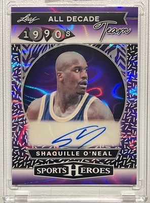 2025 Leaf 1/1 Shaquille O'Neal Sports Heroes All Decade Auto One Of One Purple