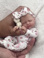 7" Reborn Baby Doll - Realistic Silicone Girl Betty, Full Body Mini Doll with Ac