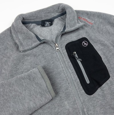 Aigle Actimum Fleece Polartec Jacket Men's Medium Full Zip Gray Pockets Outdoor