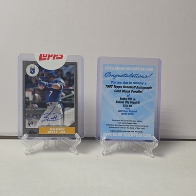  CHASE CARD~2022 Topps Update Series 1987 Auto Bobby Witt Jr #87BA-BW 001/199 