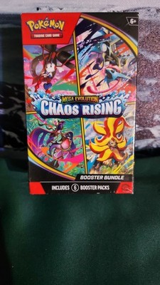 Pokemon Pokmon TCG Mega Evolution Chaos Rising Booster Bundle, 6 Booster Packs,