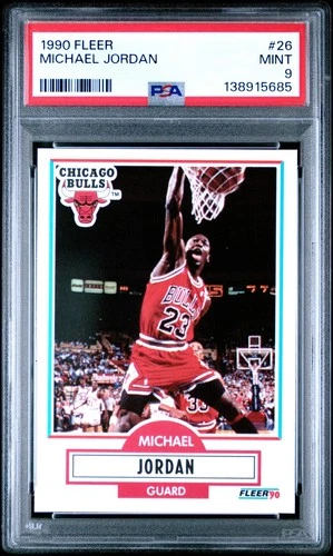 1990 Fleer #26 Michael Jordan PSA 9 (5685) MINT!  Iconic Card, Gorgeous!