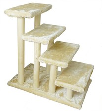 Wooden pet Stairs 4-Step pet Ladder cat Dog Easy Stairs with Detachable Carpet