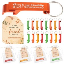 12pcs Friendsgiving Bottle Opener Keychain Favors, Happy L, Thanksgiving