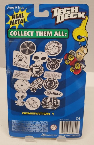 Vintage 90s Tech Deck Zero Foundation Key Chain 2 Pack Metal Skateboard SEALED - Picture 2 of 4