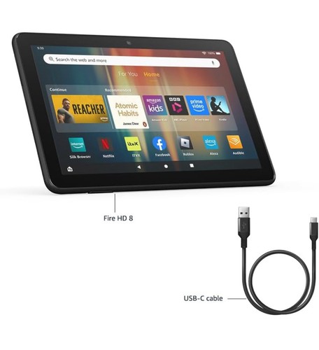 Amazon Fire HD 8 | 8" HD Display | 3GB RAM 32GB | Black Colour | 12th Gen 2024 - Picture 6 of 9