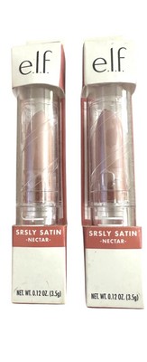 e.l.f. Cosmetics 2-Pack SRSLY Satin Lipstick Nectar NIB.
