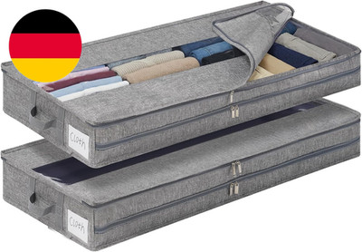 GARPROVM Unterbett Aufbewahrungsbox 2Er Set, 85X40X12Cm Formstabil Unterbettkomm