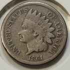 1861 CN Indian Head Cent - VG - Civil War Year **Semi-Key: 10,100,000**