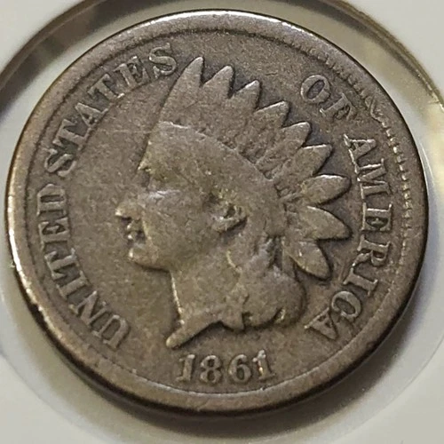 1861 CN Indian Head Cent - VG - Civil War Year **Semi-Key: 10,100,000**