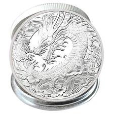 Ascending Dragon Coin – Silver‑Plated Chinese Symbol of Triumph & Blessing Medal