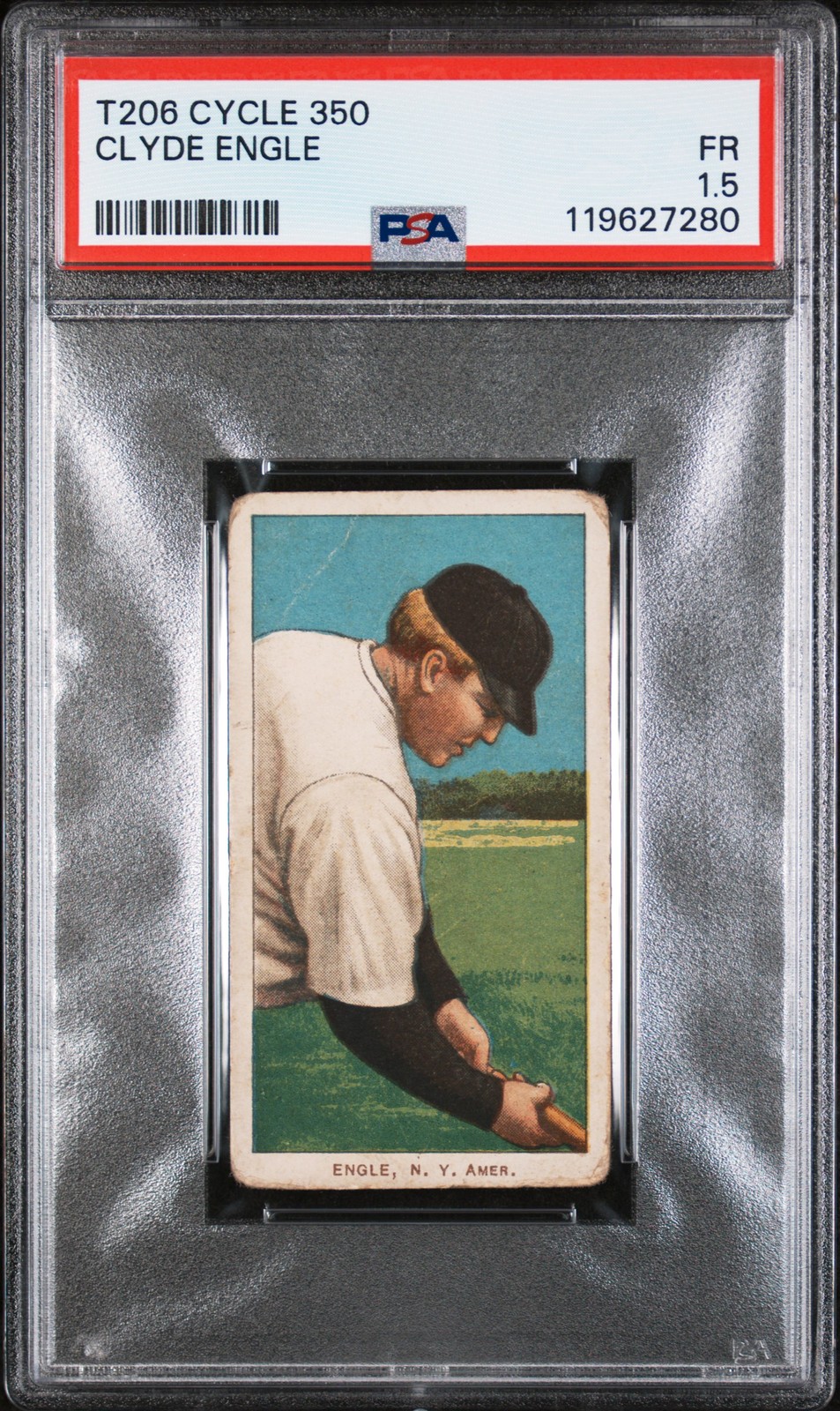 1909 T206 Clyde Engle Cycle 350 PSA 1.5 - Nice Centering! Only 5 Graded Higher