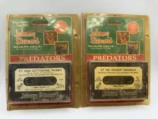1971 Johnny Stewart Wildlife Calls 102A Cottontail Rabbit & 105 Rodent Cassette