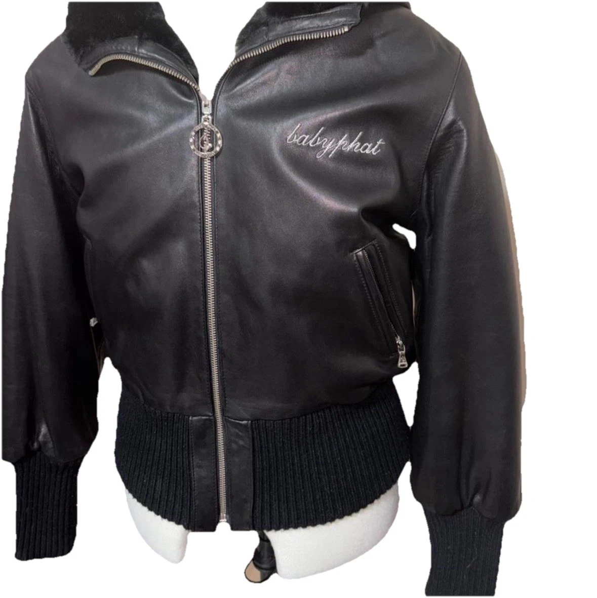 Baby Phat Solid Leather Outer Shell Coats, Jackets & Vests for