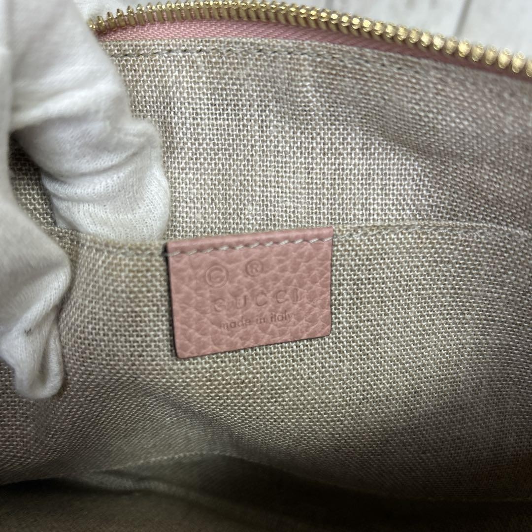 GUCCI バンブー　セカンドバッグ　クラッチバッグ　レザー　ロゴ　ピンク GUCCI Bamboo Second Bag Clutch Bag Leather Logo Pink