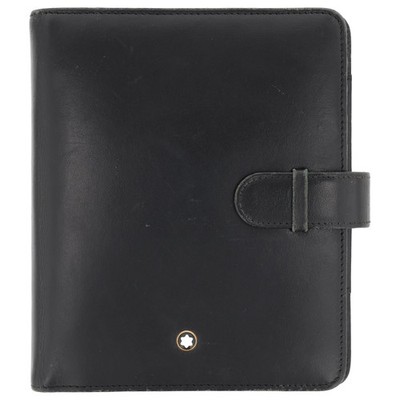 Montblanc Meisterstück Pocket Organizer Filofax Leder Schwarz 14x12cm Gold