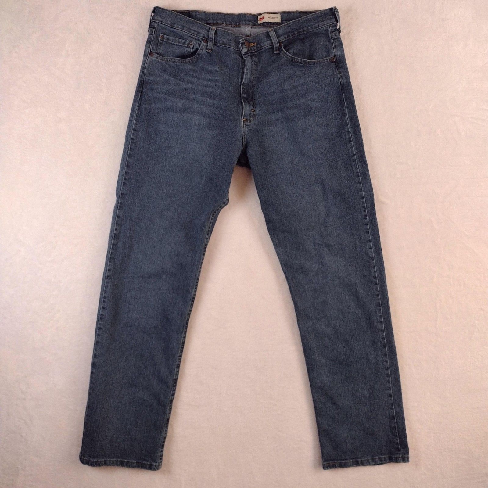 Wrangler Relaxed Fit Jeans Mens 36x32 Blue Medium Wash Comfort Stretch