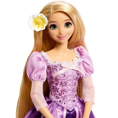 Disney Princess Rapunzel Fashion Doll Sparkling Dress Long Blonde Hair Kids Toy 