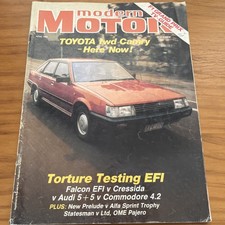 Modern Motor Mag 1983 WB Statesman v LTD XE Falcon VH V8 Commodore Cressida Audi