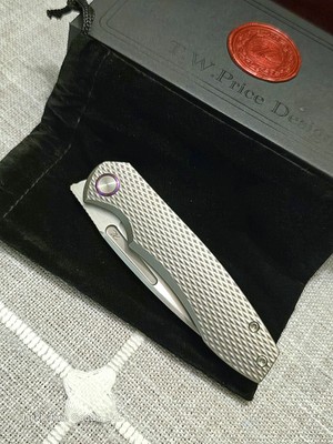  V3! TW PRICE ''DAWN'' DIAMOND TITANIUM, MAGNACUT HAND-RUBBED SATIN POLISH BLADE!