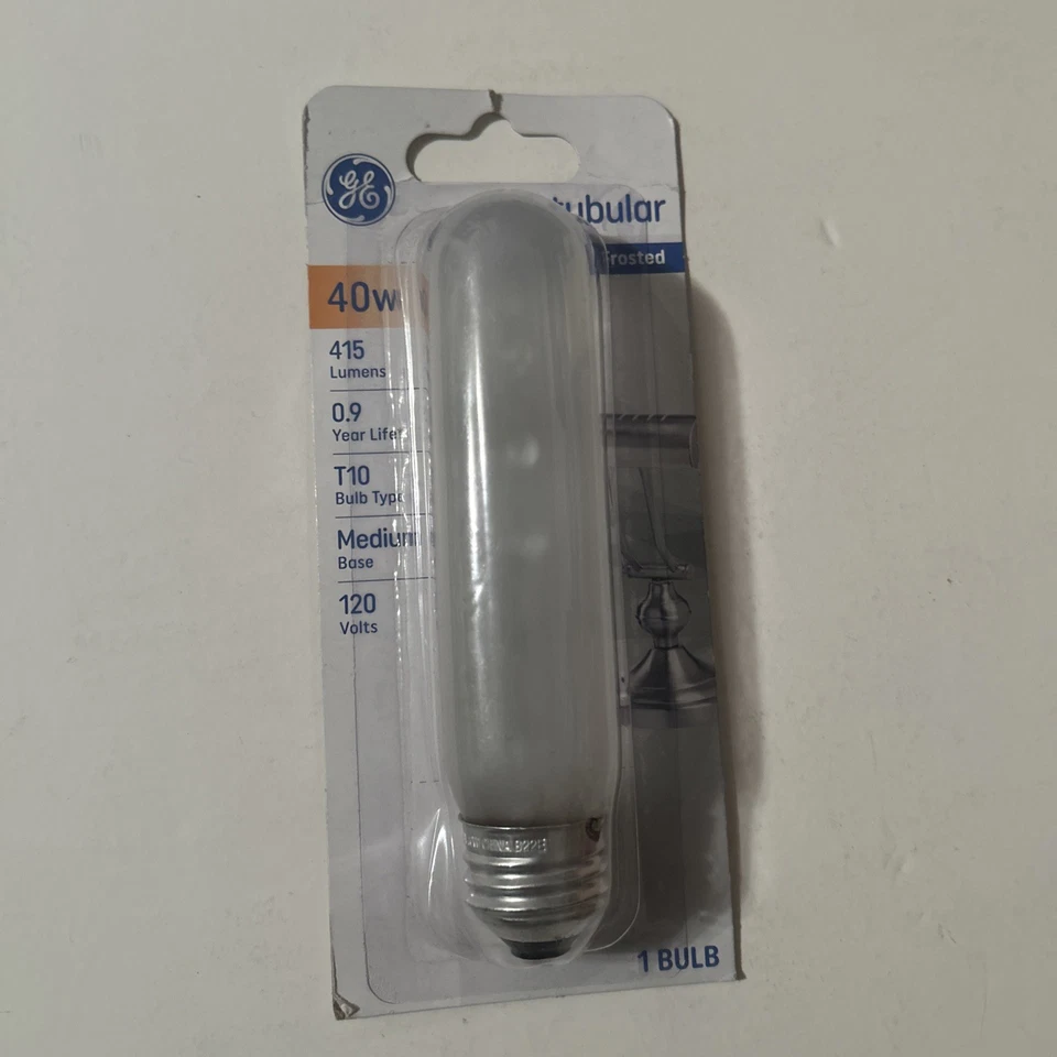 GE 40watt T10 Tubular Frosted Appliance Light Bulb 415 Lumen E26 Medium Base 5Pk - Image 4 of 4
