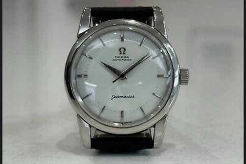 Omega Seamaster automatic 1956-Vintage Swiss Watch, with leather bracelet
