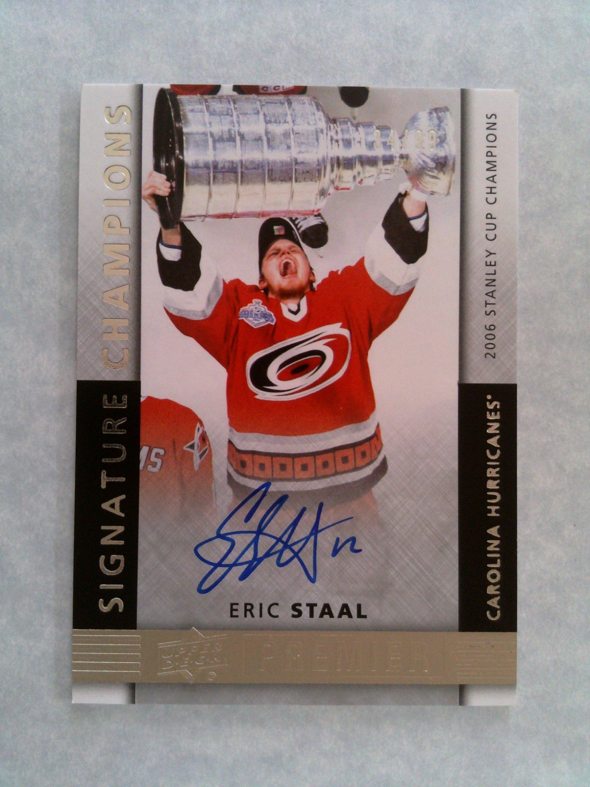 2014-15 Upper Deck Premier Eric Staal #SC-ES Signature Champions Auto /99