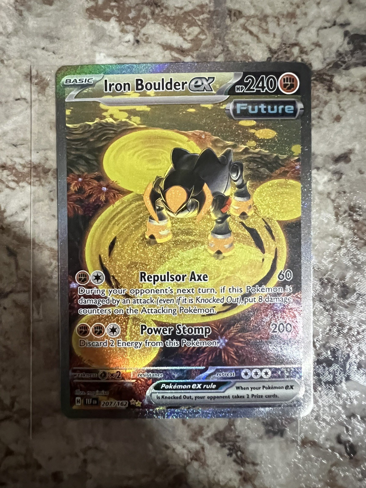 Pokemon TCG Iron Boulder ex - 207/162 - SV05: Temporal Forces Near Mint