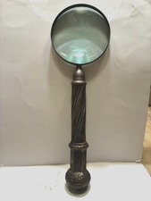 Antique Silver Plate Heavy Magnifying Glass 1...