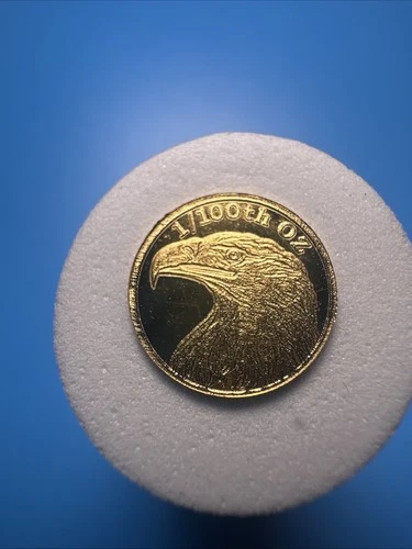 24k Pure Gold American Eagle Flag Coin 🔥 .9999 Fine Gold Bullion Round