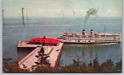Pointe au Pic Murray Bay Quebec Canada CSL Cruise Ship Pier Postcard PC101