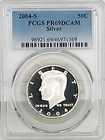2004-S KENNEDY SILVER PROOF HALF DOLLAR PCGS PR69 DEEP CAMEO