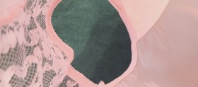 INTIMATE FASHIONS by TERI VINTAGE PANTIES sz 6 PINK w-BOW n OPEN LACE #A1-21
