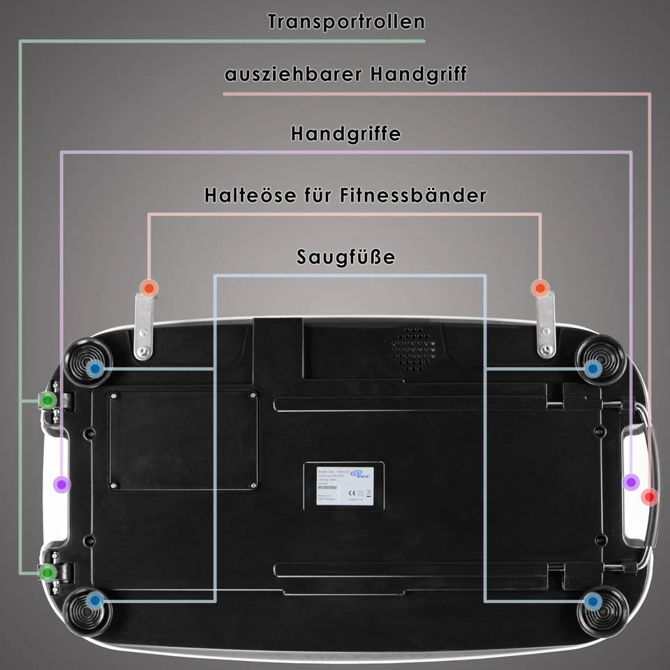Vitaplate SE Vibrationsplatte 300W 20 Stufen 3 Programme Fitness Heimtrainer - Bild 4 von 4