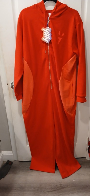Yitty Red Fleece Hooded Zip Jumpsuit One-Piece w/ Pockets Women’s 2XL