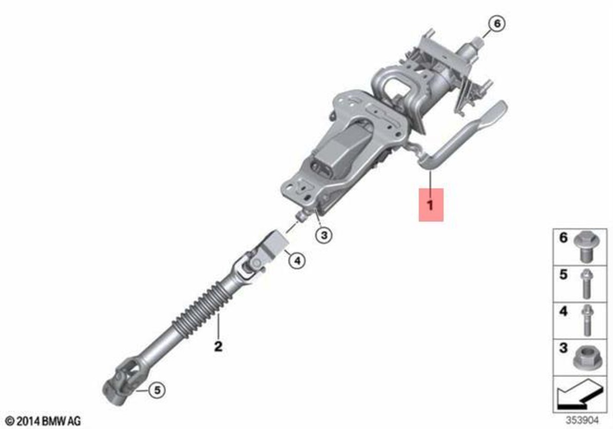 Genuine BMW ZINORO X1 F39 F45 F46 Manually Adjusted Steering