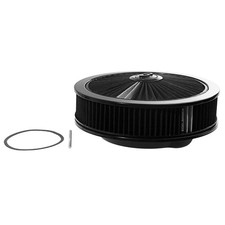 Edelbrock Air Cleaner Pro-flo Round 14x3 Black W Black Element Breathable Lid