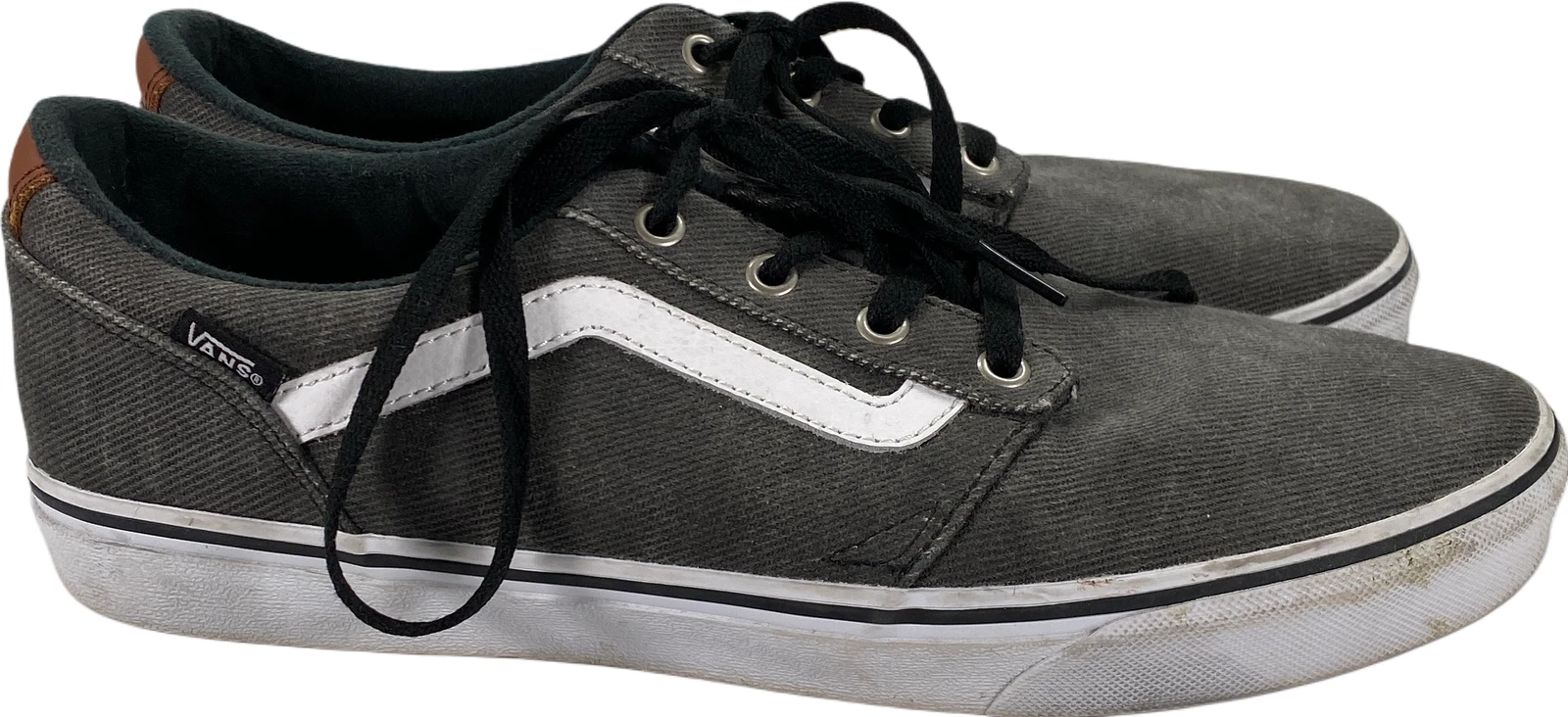 Vans Sneakers stringate da uomo in tela Chapman grigio scuro bianco 11 5