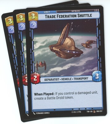 x3 Trade Federation Shuttle - Twilight of the Republic - Star Wars Unlimited