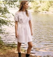 J.Crew Size XL $118 Puff-Sleeve Cotton Poplin Shirtdress, Item BB022, NWT