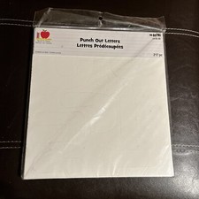 NEW White Punch Out Bulletin Board Letters 217 PC 3.5" Teachers Back to School
