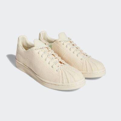 Adidas Originals Men's PHARRELL WILLIAMS Cream SUPERSTAR PRIMEKNIT SHOES S42931